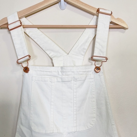 H&M | WHITE  DENIM OVERALL - Picture 4 of 9